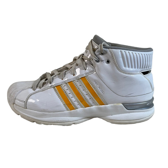 Adidas Mens Pro Model Basketball Shoes White 376768 Mid Top Lace Up 2008 9M - Picture 1 of 8